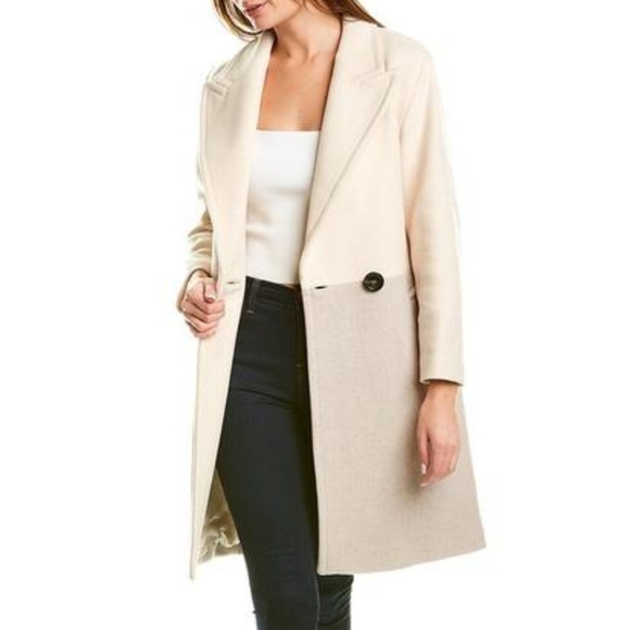 *1 Left* NWT REISS | $690 Vale Color Block, Wool Blend Coat - Picture 2 of 11